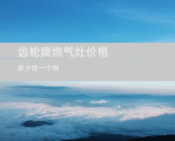 齿轮牌燃气灶价格多少钱一个啊