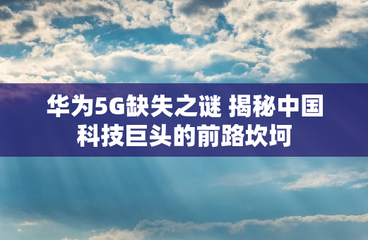 华为5G缺失之谜 揭秘中国科技巨头的前路坎坷