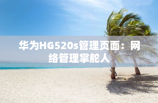 华为HG520s管理页面：网络管理掌舵人